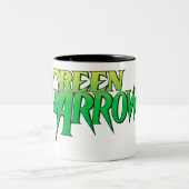 Green Arrow-Logo 3 Zweifarbige Tasse (Mittel)