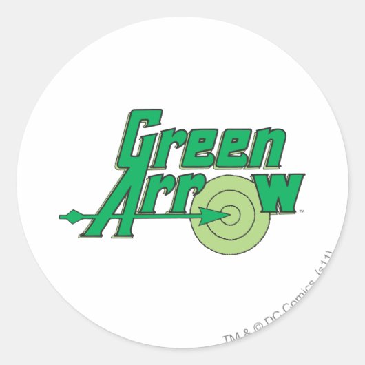 Green Arrow-Logo Runder Aufkleber (Vorderseite)