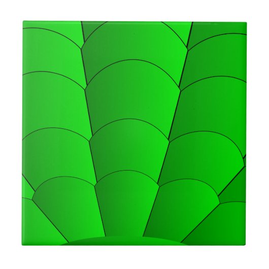 Green Art Deco Design Fliese (Vorderseite)