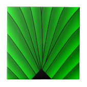 Green Art Deco Design Fliese (Vorderseite)