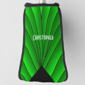Green Art Deco Design Golf Headcover (Rotieren 90)
