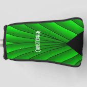 Green Art Deco Design Golf Headcover (Vorderseite)