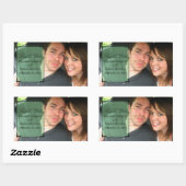 Green Art Deco Frame Save the Date Stickers (Blatt)