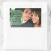 Green Art Deco Frame Save the Date Stickers (Tasche)