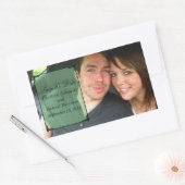 Green Art Deco Frame Save the Date Stickers (Umschlag)