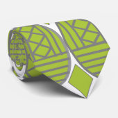 Green Art Deco Ovals Krawatte (Gerollt)