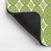 Green Art Deco Ovals Mousepad (Ecke)