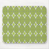 Green Art Deco Ovals Mousepad (Vorne)