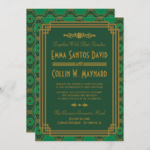 Green Art Deco Wedding lädt ein