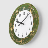 Green Art Deko Große Wanduhr (Winkel)