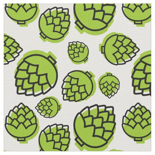 Green Artichoke Pattern Stoff (Nahaufnahme)
