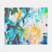 Green Artistic Canva. Lila Coole Illustration. Ode Fleecedecke (Vorderseite (Horizontal))