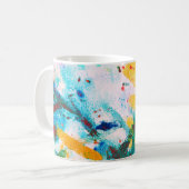 Green Artistic Canva. Lila Coole Illustration. Ode Kaffeetasse (Vorderseite Links)