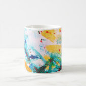 Green Artistic Canva. Lila Coole Illustration. Ode Kaffeetasse (Mittel)