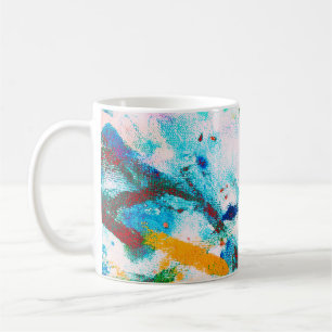 Green Artistic Canva. Lila Coole Illustration. Ode Kaffeetasse