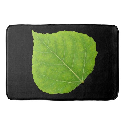 Green Aspen Leaf #11 Badematte (Vorderseite)