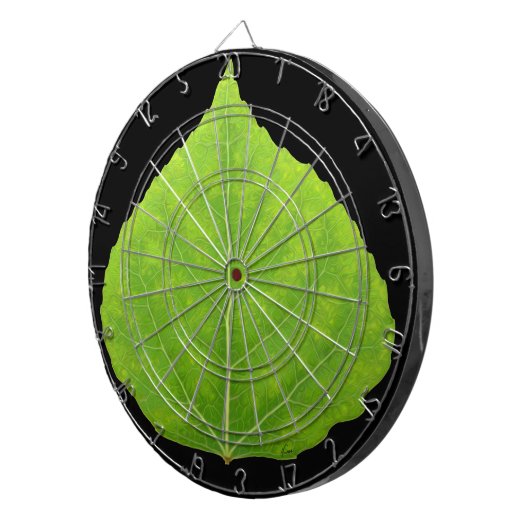 Green Aspen Leaf #11 Dartscheibe (Vorderseite rechts)