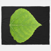 Green Aspen Leaf #11 Fleecedecke (Vorderseite (Horizontal))