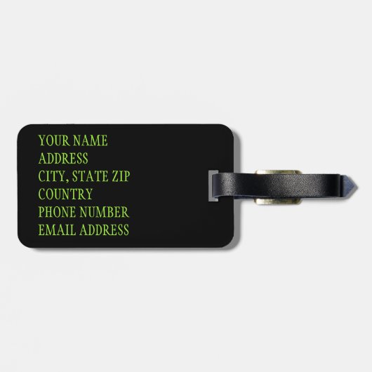 Green Aspen Leaf #11 Gepäckanhänger (Rückseite horizontal)