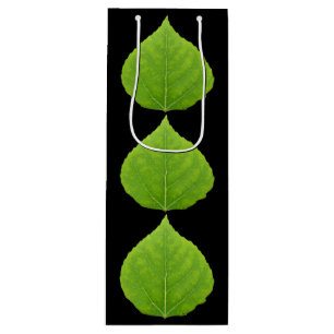 Green Aspen Leaf #11 Geschenktüte Für Weinflaschen