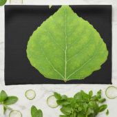 Green Aspen Leaf #11 Geschirrtuch (Gefaltet)
