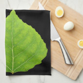 Green Aspen Leaf #11 Geschirrtuch (Viertel Falte)