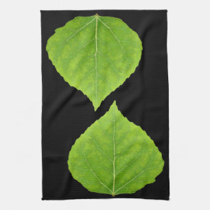Green Aspen Leaf #11 Geschirrtuch