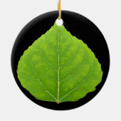 Green Aspen Leaf #11 Keramik Ornament (Hinten)