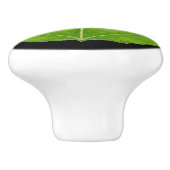 Green Aspen Leaf #11 Keramikknauf (Seitenansicht)