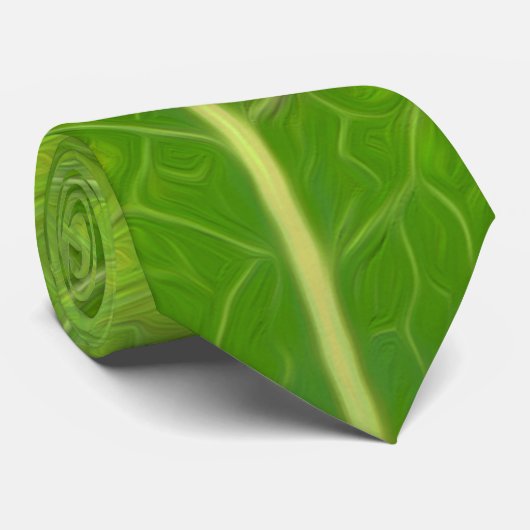Green Aspen Leaf #11 Krawatte (Gerollt)