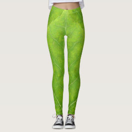 Green Aspen Leaf #11 Leggings