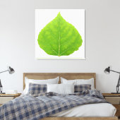 Green Aspen Leaf #11 Leinwanddruck (Insitu (Schlafzimmer))
