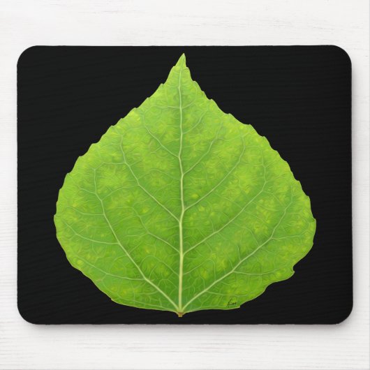 Green Aspen Leaf #11 Mousepad (Vorne)