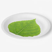 Green Aspen Leaf #11 Pappteller (Schrägansicht)
