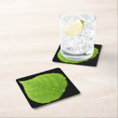 Green Aspen Leaf #11 Rechteckiger Pappuntersetzer (Vor Ort)