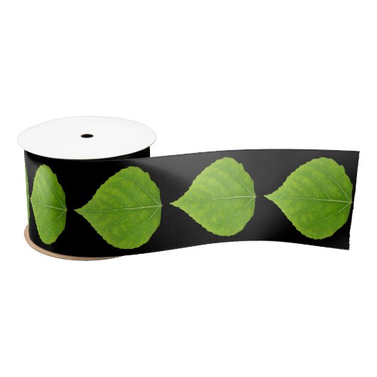 Green Aspen Leaf #11 Satinband (Spule)