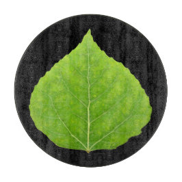 Green Aspen Leaf #11 Schneidebrett