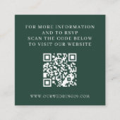 Green Aspen Tree Wedding QR Begleitkarte (Vorderseite)