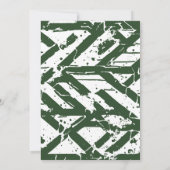 Green Athlete Abschluss löscht Cap On Einladung (Rückseite)