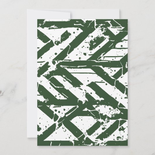 Green Athlete Abschluss löscht Cap On Einladung (Rückseite)