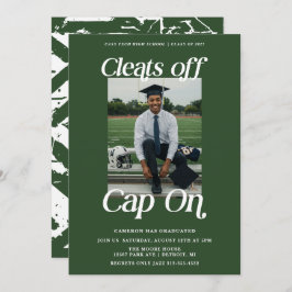 Green Athlete Abschluss löscht Cap On Einladung