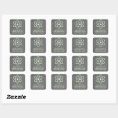 Green Atomic Chalkboard Save the Date Stickers (Blatt)