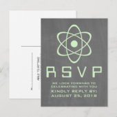 Green Atomic Chalkboard UAWG Postkarte (Vorne/Hinten)