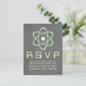 Green Atomic Chalkboard UAWG Postkarte (Stehend Vorderseite)