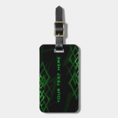 Green auf der schwarzen Gepäckmarke "Thorn" Gepäckanhänger (Vorderseite vertikal)