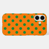 Green auf Orange Polka Dots Design Case-Mate iPhone Hülle (Rückseite (Horizontal))