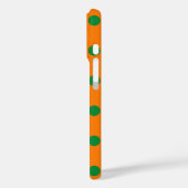Green auf Orange Polka Dots Design Case-Mate iPhone Hülle (Rückseite / Links)
