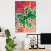 Green auf Rot und Orange Paintball Poster (Heimbüro)