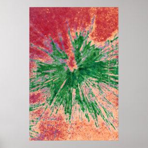 Green auf Rot und Orange Paintball Poster