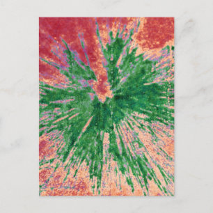 Green auf Rot und Orange Paintball Postkarte